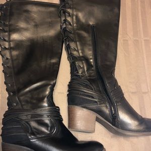 Candie’s Lace Back Corset Boots